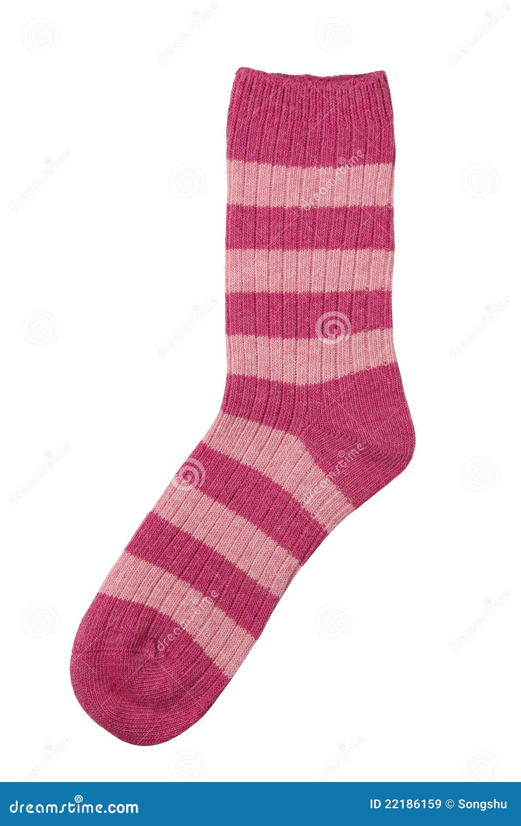 Pink Sock Isolated on White Stock Image - Image of garment, heat: 22186159