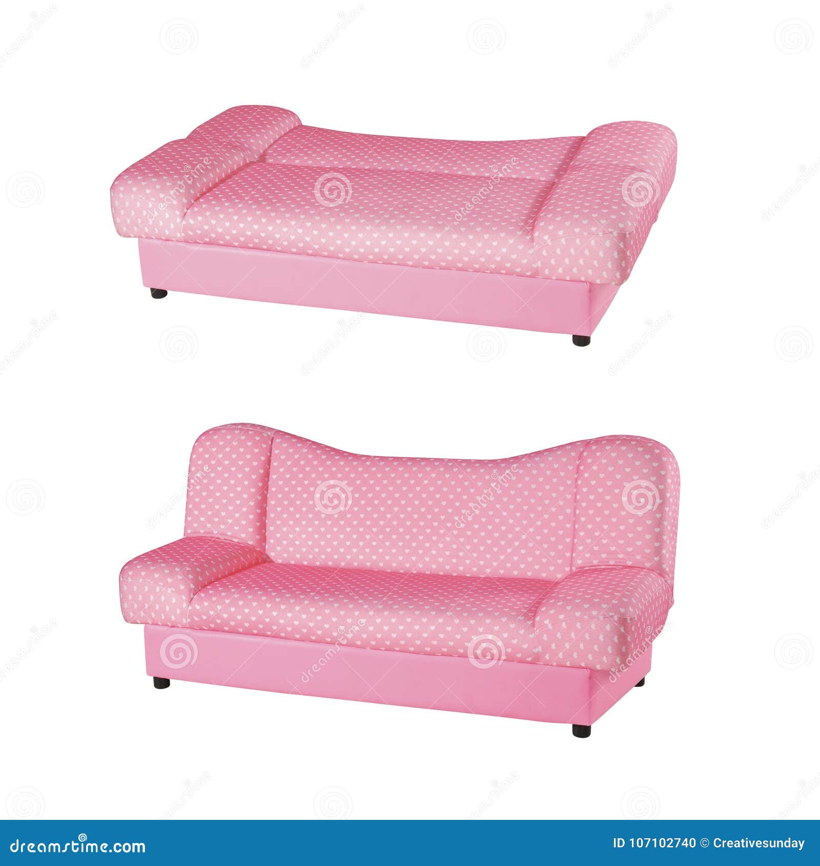 Pink sofa bed stock photo. Image of home, chair, backrest 107102740