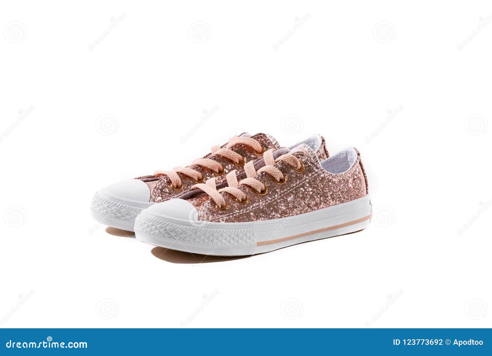 Pink Sparkle Glitter Girls Sneakers 