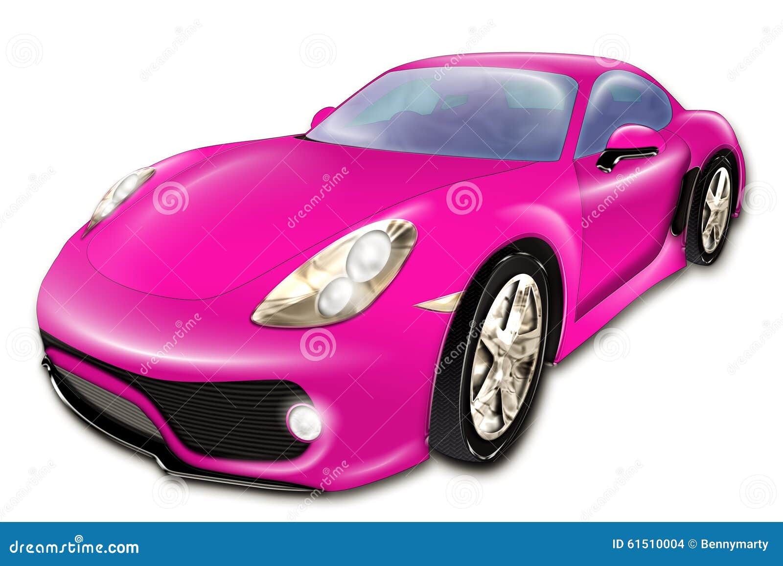 Pink Sport Car stock illustration. Illustration of speedy - 61510004