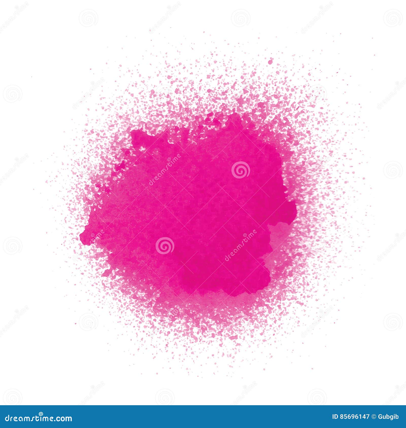 Pink Spray Paint on White Background Stock Illustration Illustration