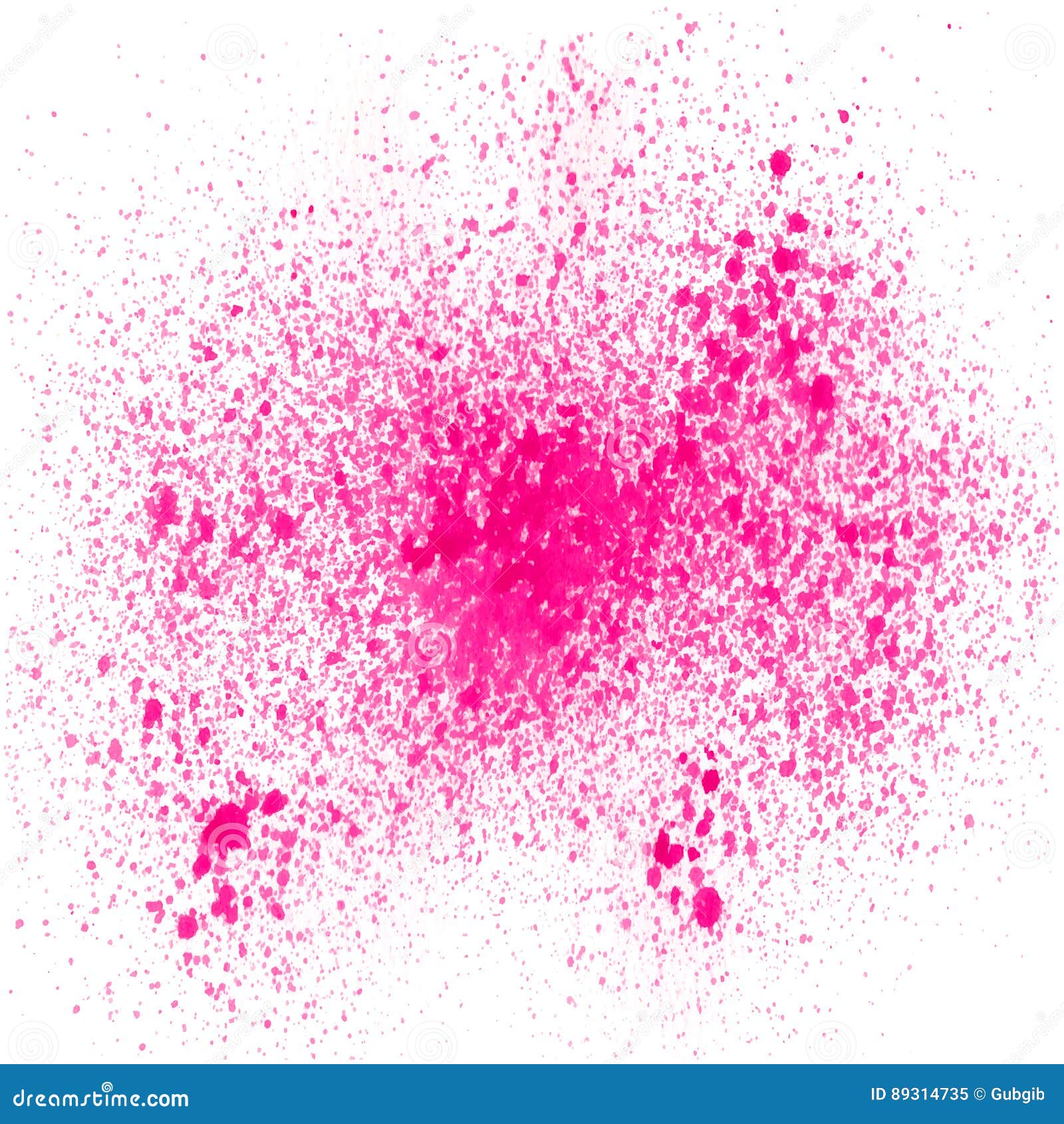 Pink Spray Paint on White Background Stock Illustration Illustration