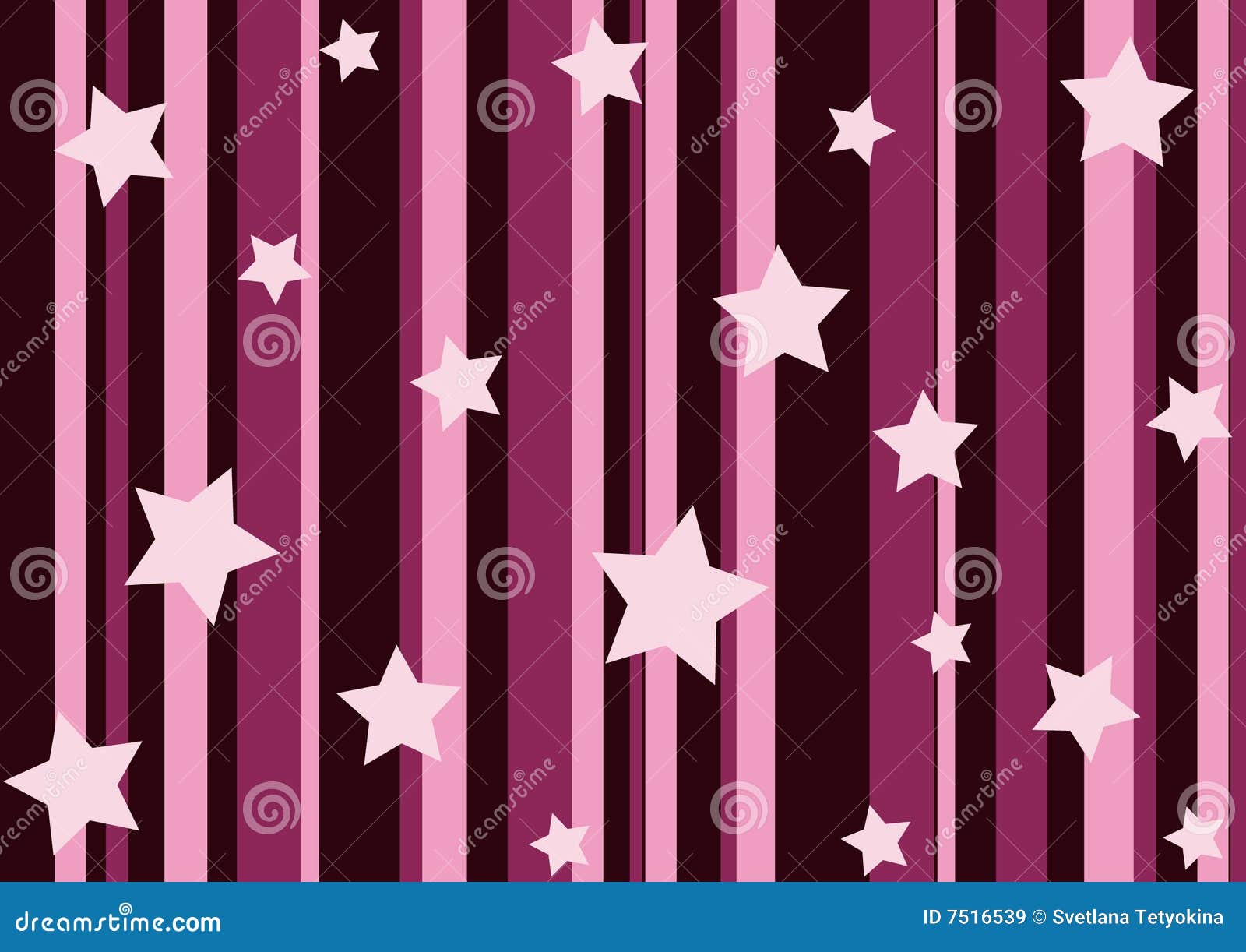 Pink stars and stripes stock vector. Illustration of womanish 7516539