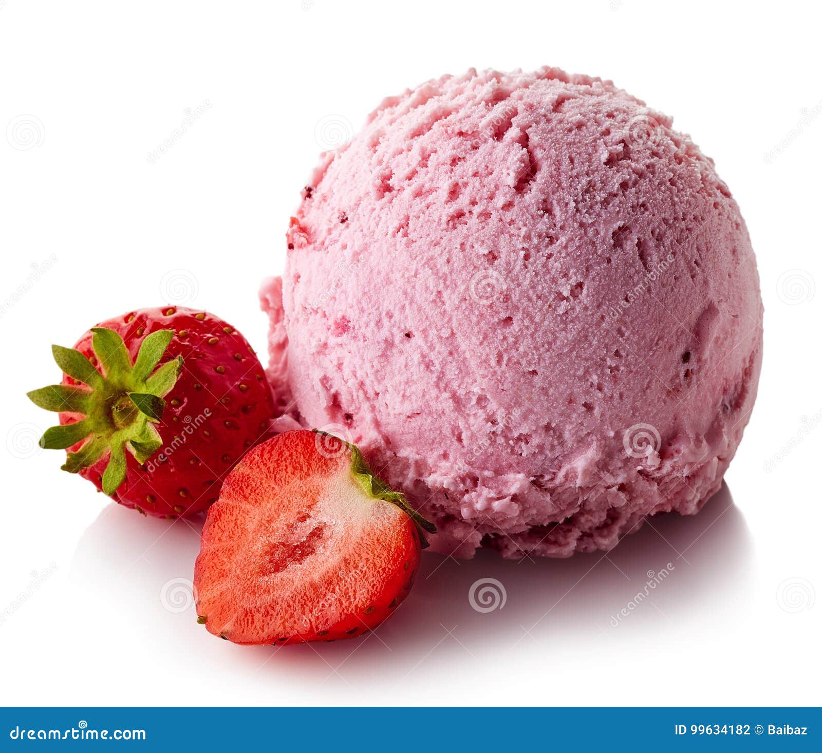 Strawberry Ice-Cream Ball Stock Photo by ©Zakharova 70389833