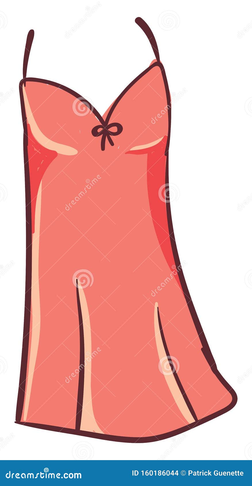 Pink Summer Dress, Illustration, Vector Stock Vector - Illustration of ...