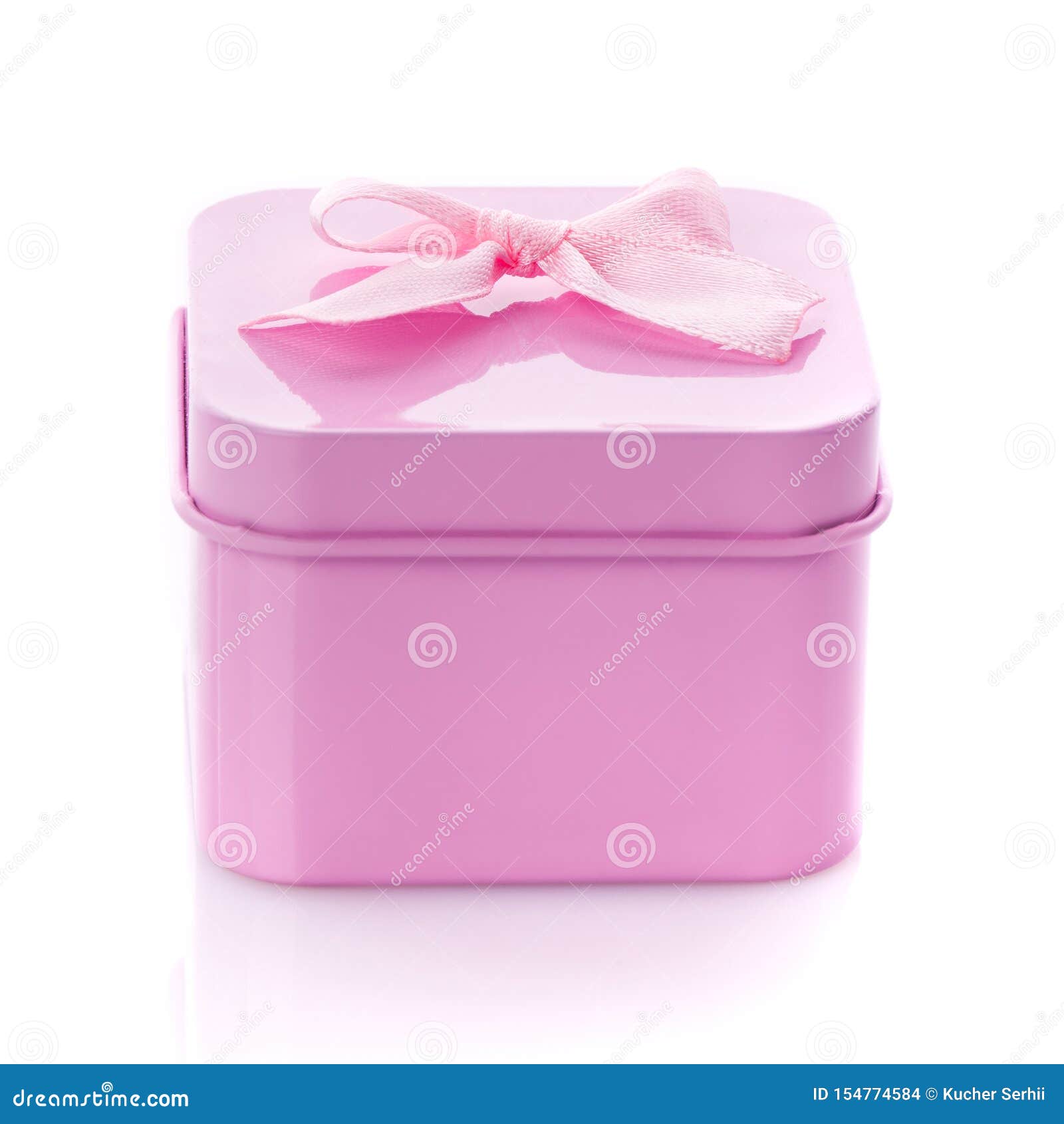 Pink Surprise Gift Box with Pink Ribbon Isolate Stock Photo Image of