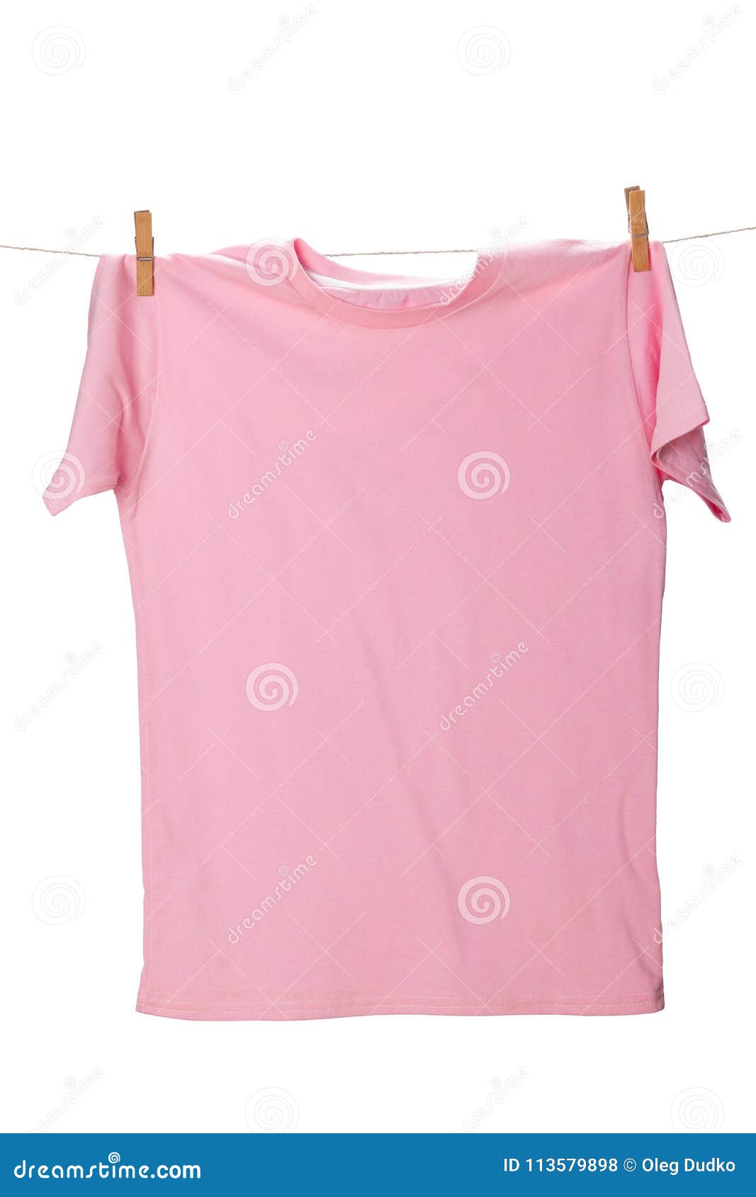 Pink T-Shirt on Clothes Line Stock Photo - Image of drying, shirt ...