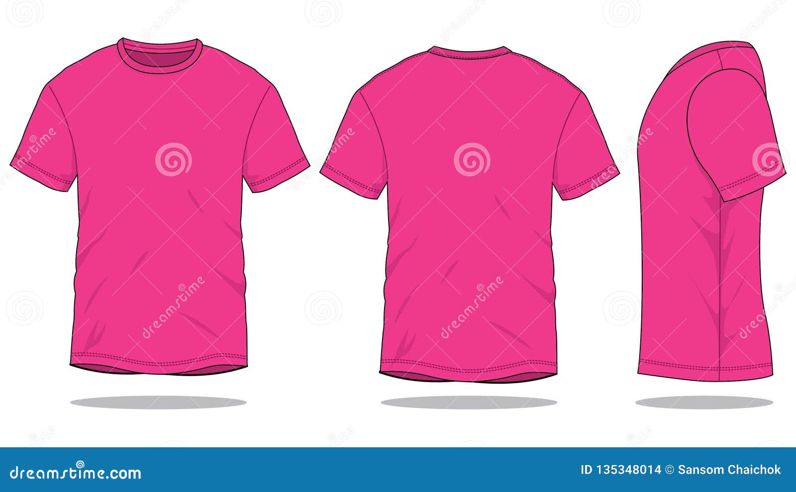 Plain Pink T Shirt 