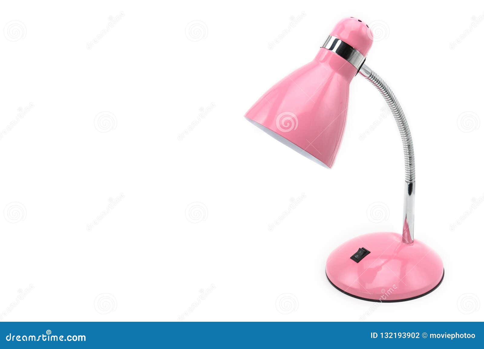 pink and white table lamp