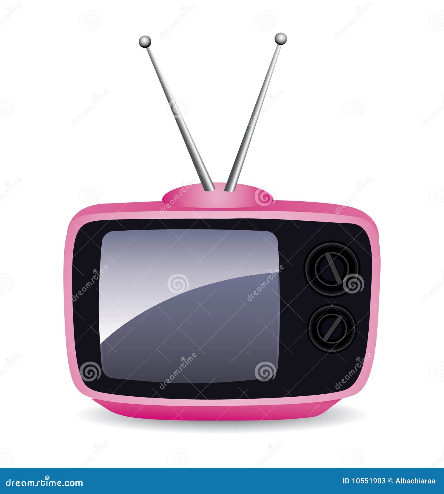 Pink television stock vector. Illustration of news, revival 10551903