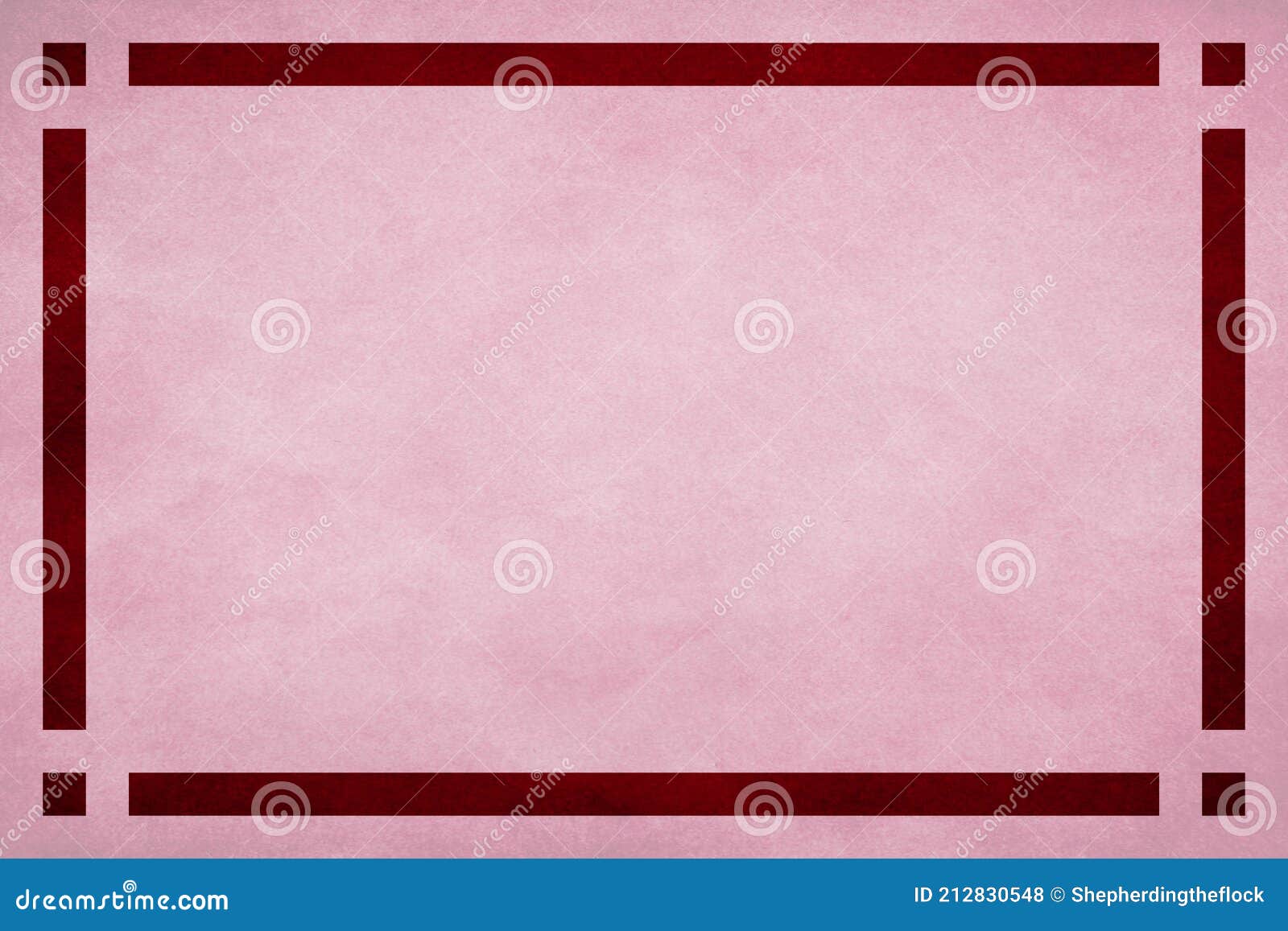 Pink Textured Parchment Paper Background. Red Geometric Border Trim,  Rectangle Lines, Squares in Corners. Stock Photo - Image of frame, paper:  212830548