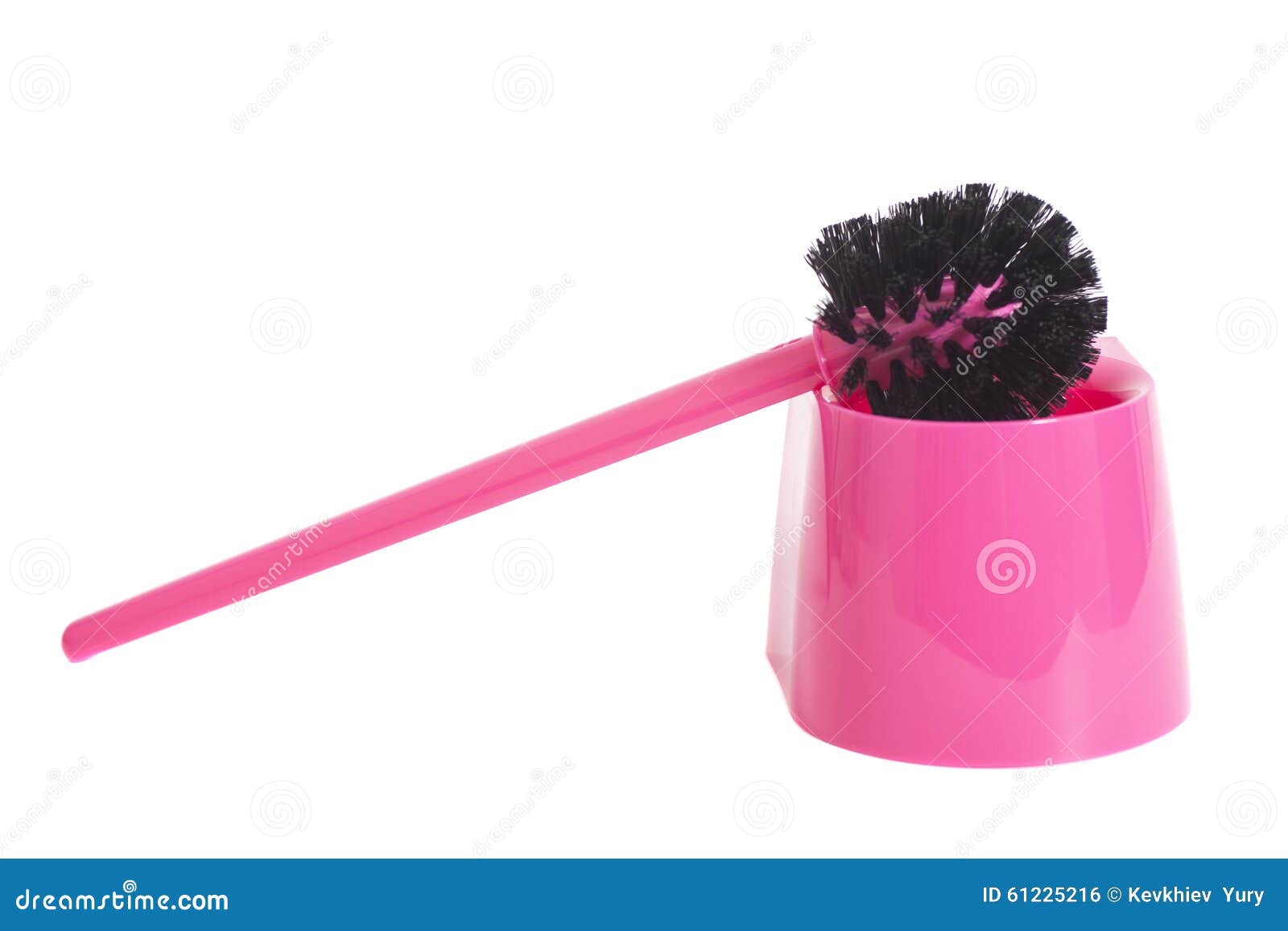 Pink Toilet brush stock photo. Image of background, equipment 61225216