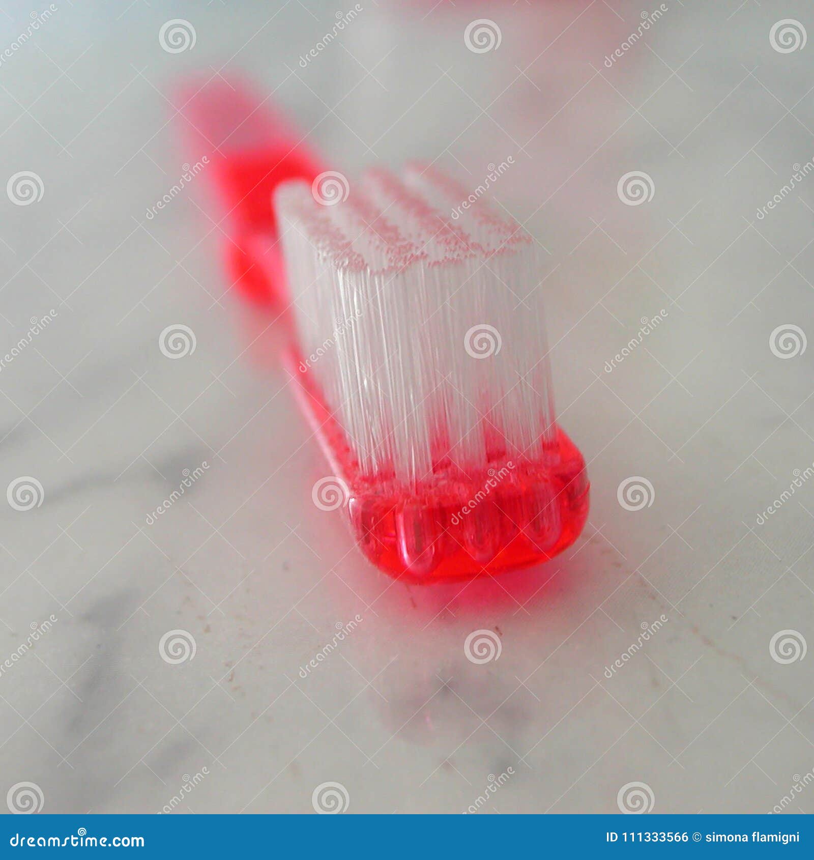 Tooth brush closeup stock photo. Image of pink, lifestyle 111333566