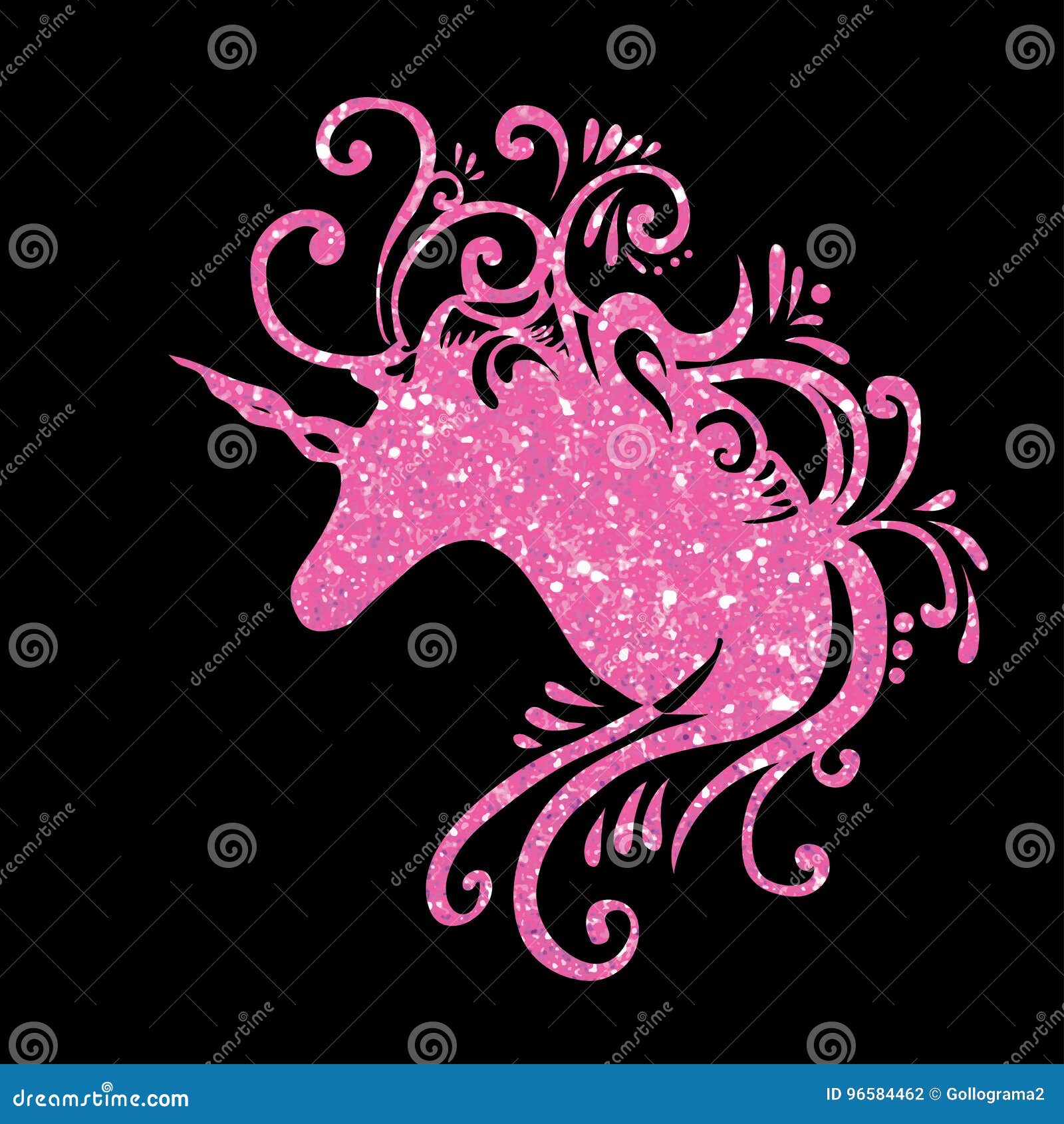 Pink Glitter Wallpaper Unicorn Vector Images (over 550)