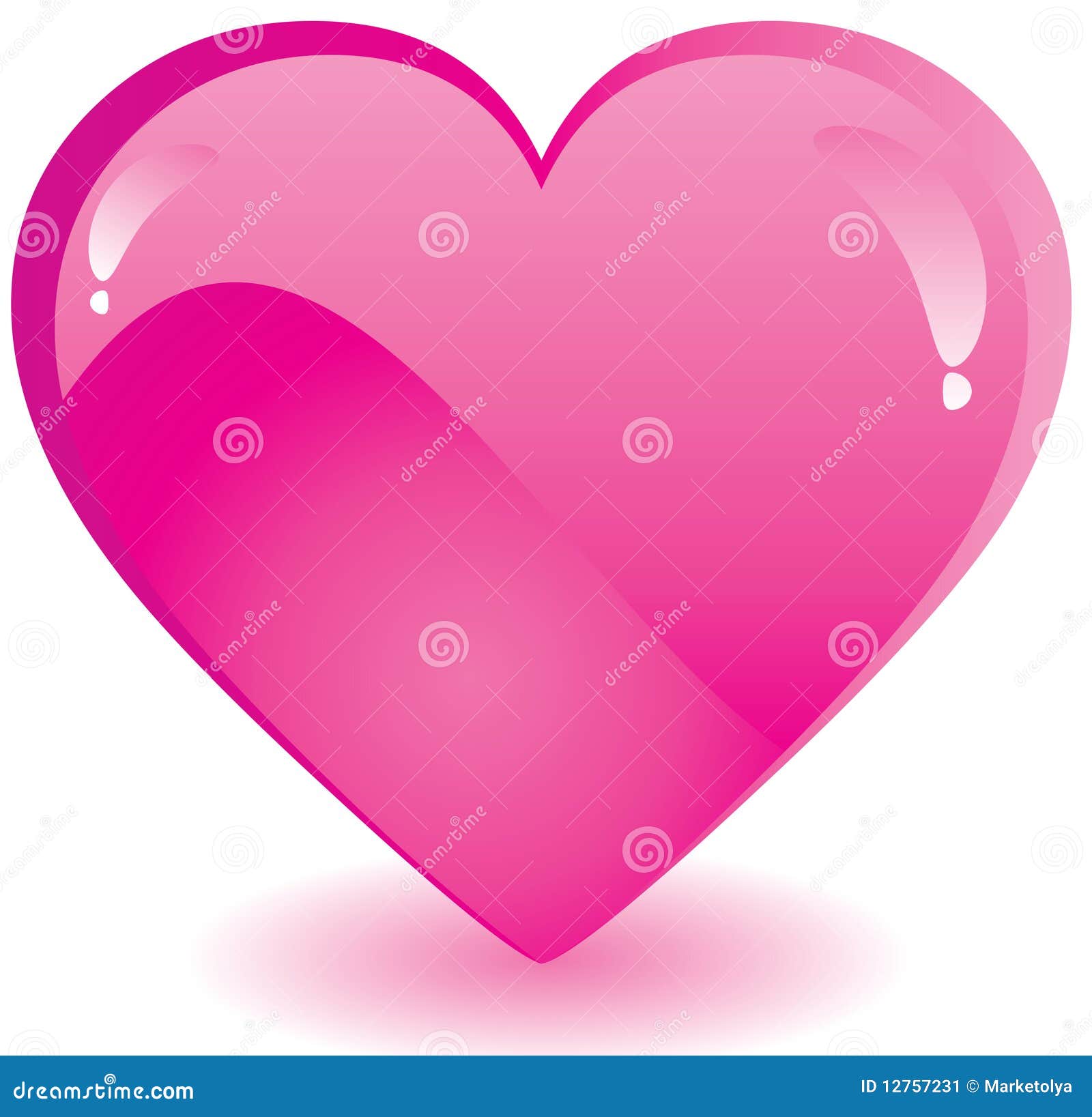 Pink Valentine heart stock vector. Illustration of pink 12757231