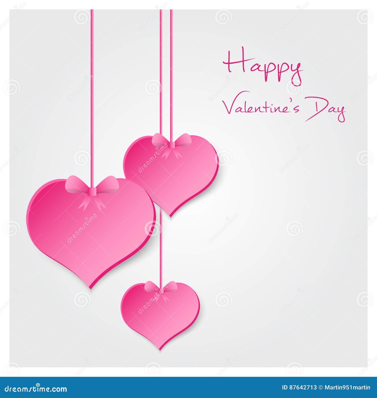 pink valentine hearths from paper hanging and happy valentines day eps10