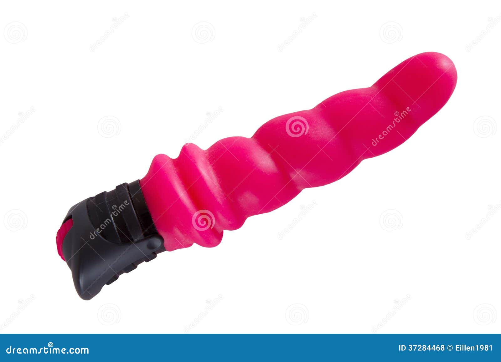 Pink Vibrator - Sex Toy for Woman on White Stock Photo