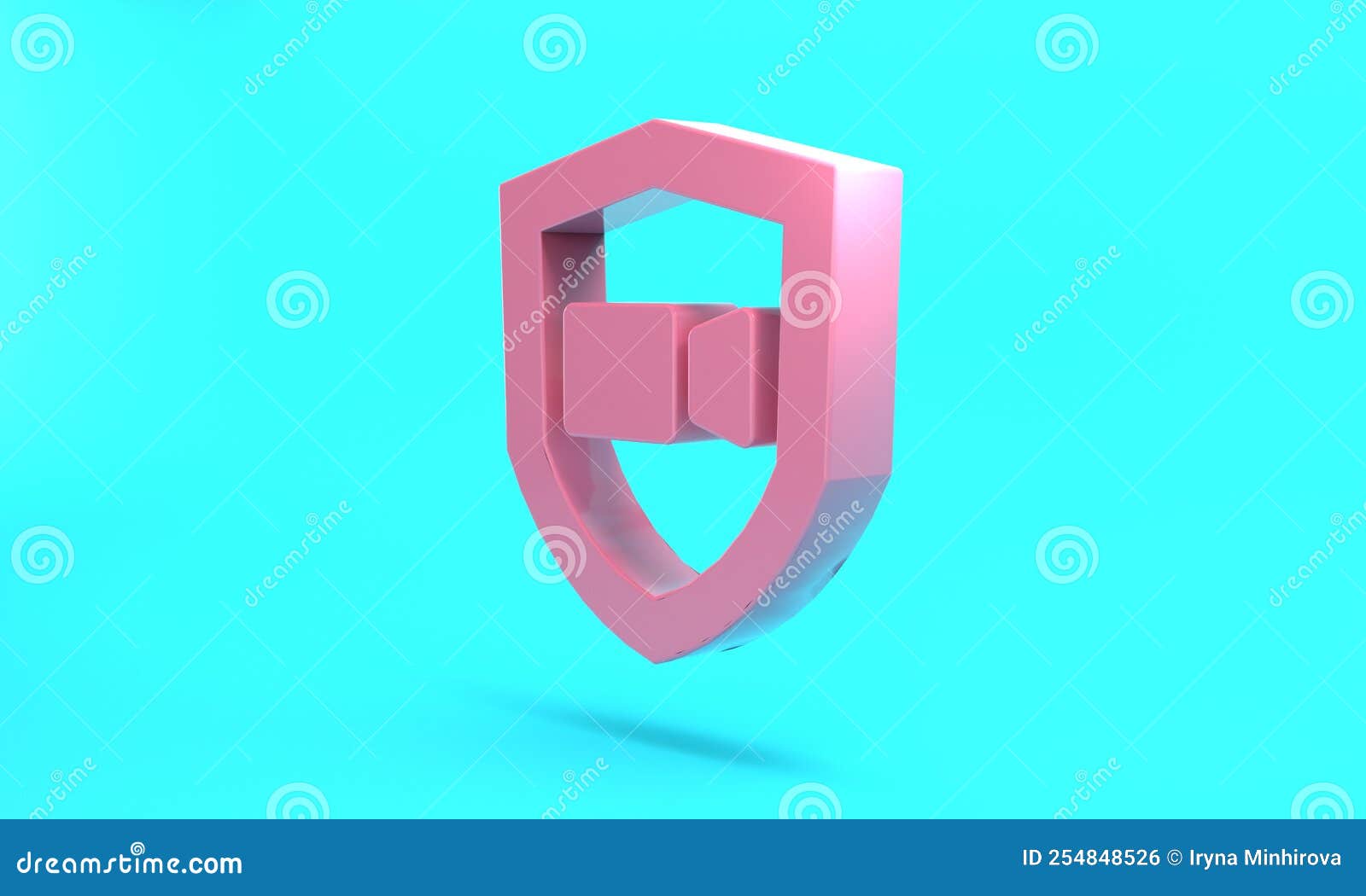 Pink Video Chat Conference Icon Isolated on Turquoise Blue Background