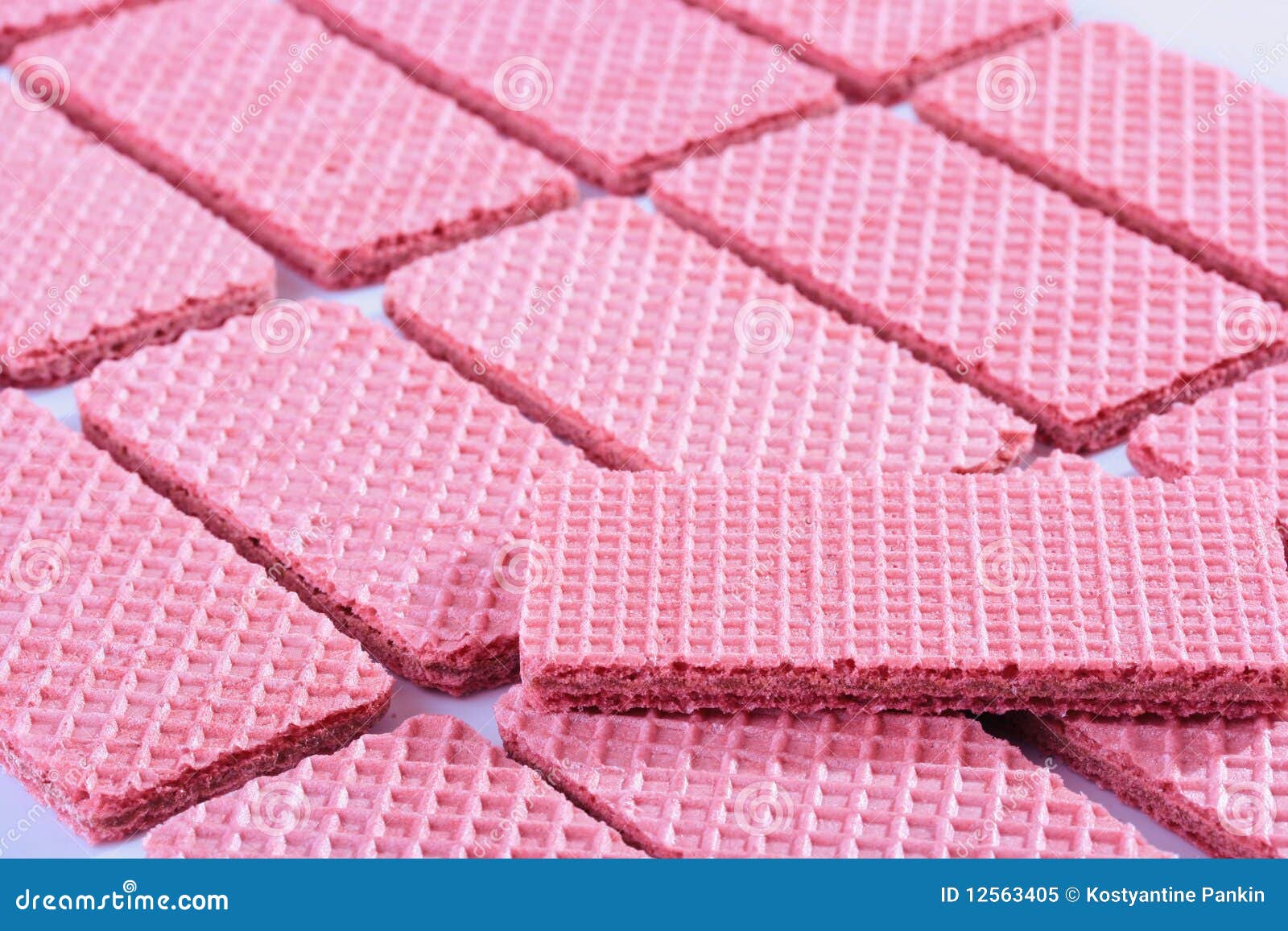Pink wafers stock image. Image of gourmet, sweet, glucose 12563405