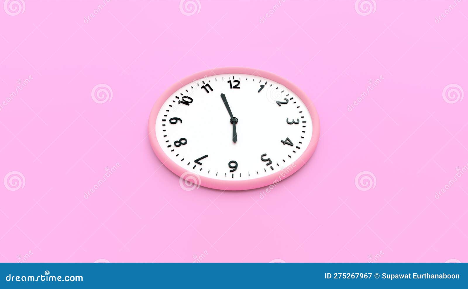 Time Is Up Concept Clock Closeup Isolated On White Background With