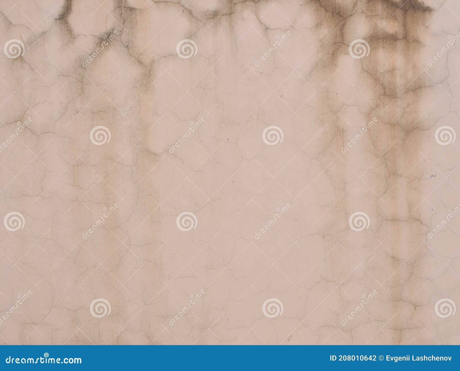 Pink Wall with a Pattern of Cracks and Vertical Brown Smudges. Not