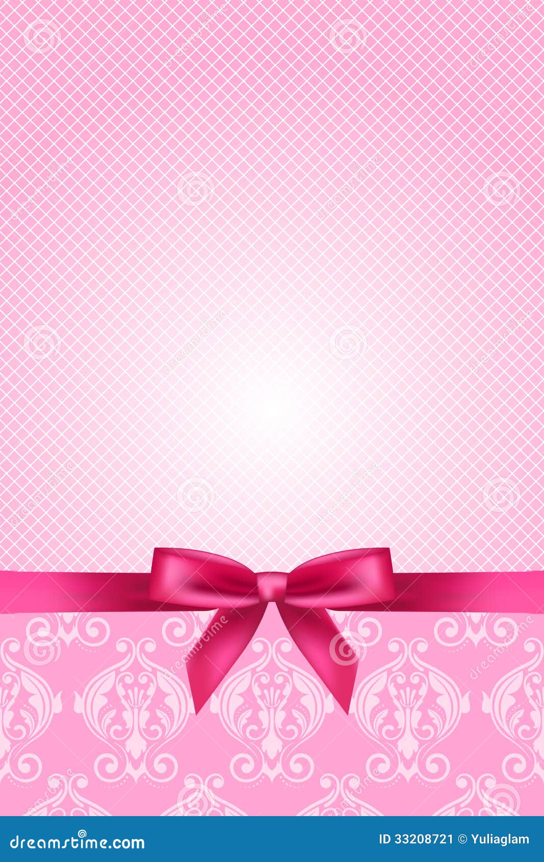 Pink wallpaper with bow stock vector. Illustration of gift - 33208721
