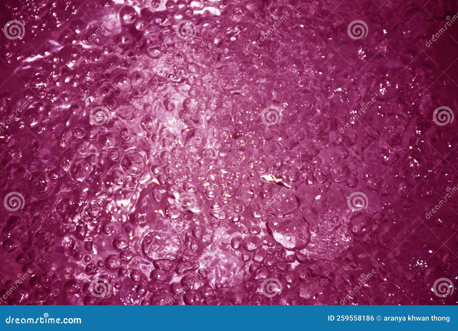 Pink Water Surface Bubbling into a Beautiful Grain Stock Photo Image