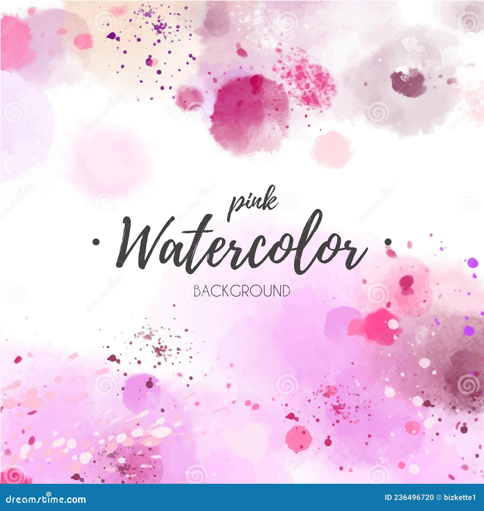 Pink Watercolor Background Vector Illustration Stock Vector