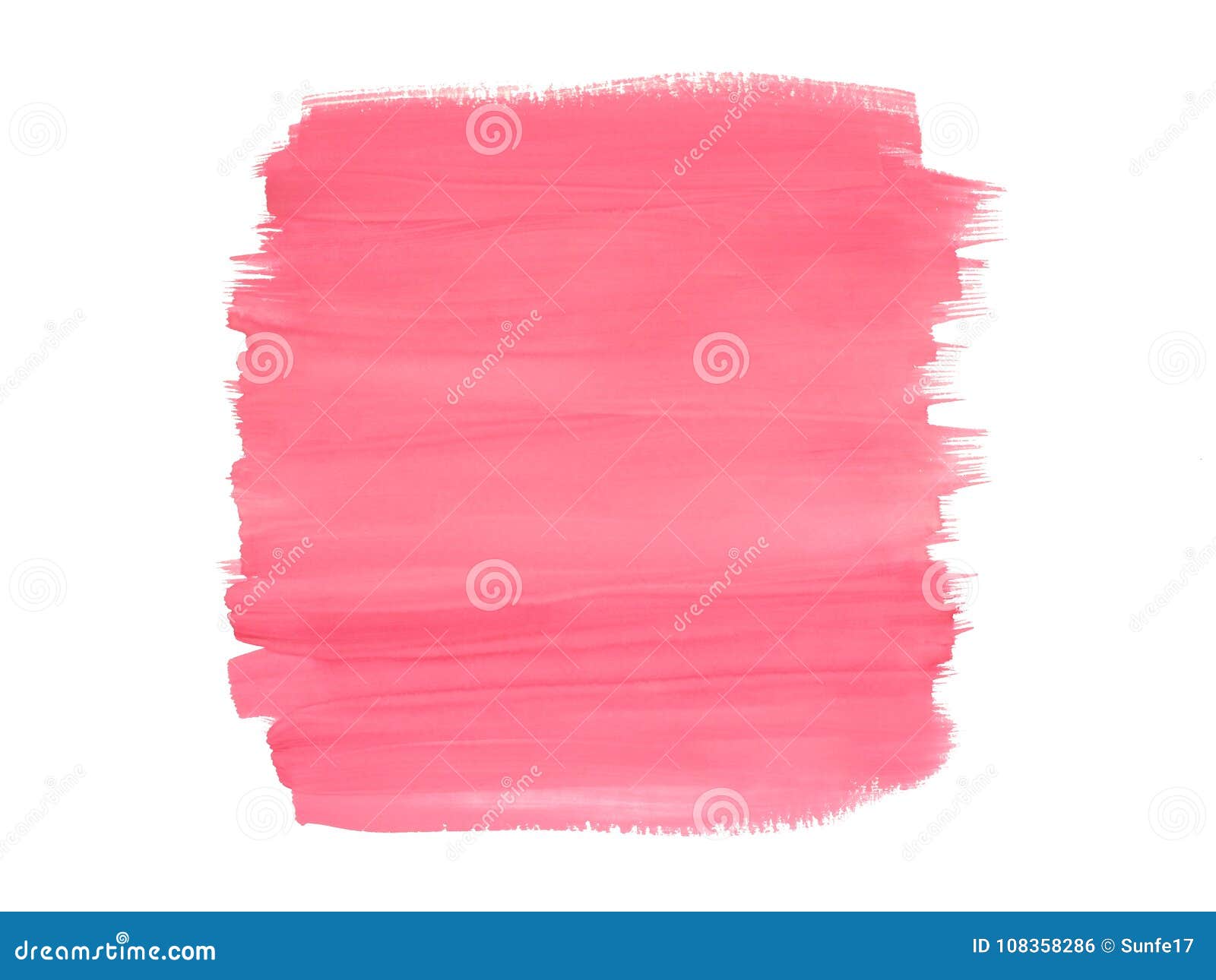 Pink Watercolor Brush Strokes on White Background Stock Photo - Image ...