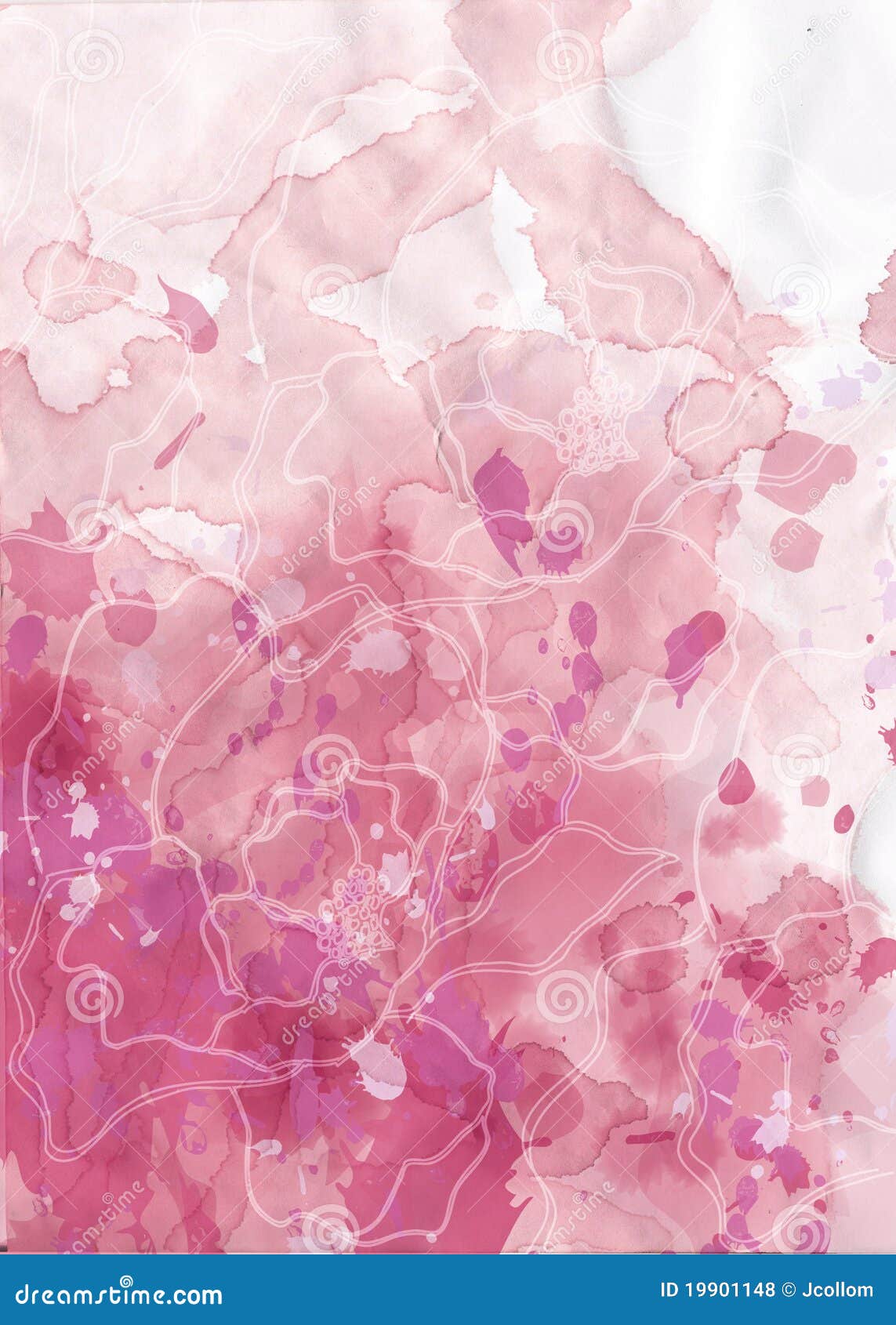 Pink Watercolor Floral Background Stock Illustration Image 19901148