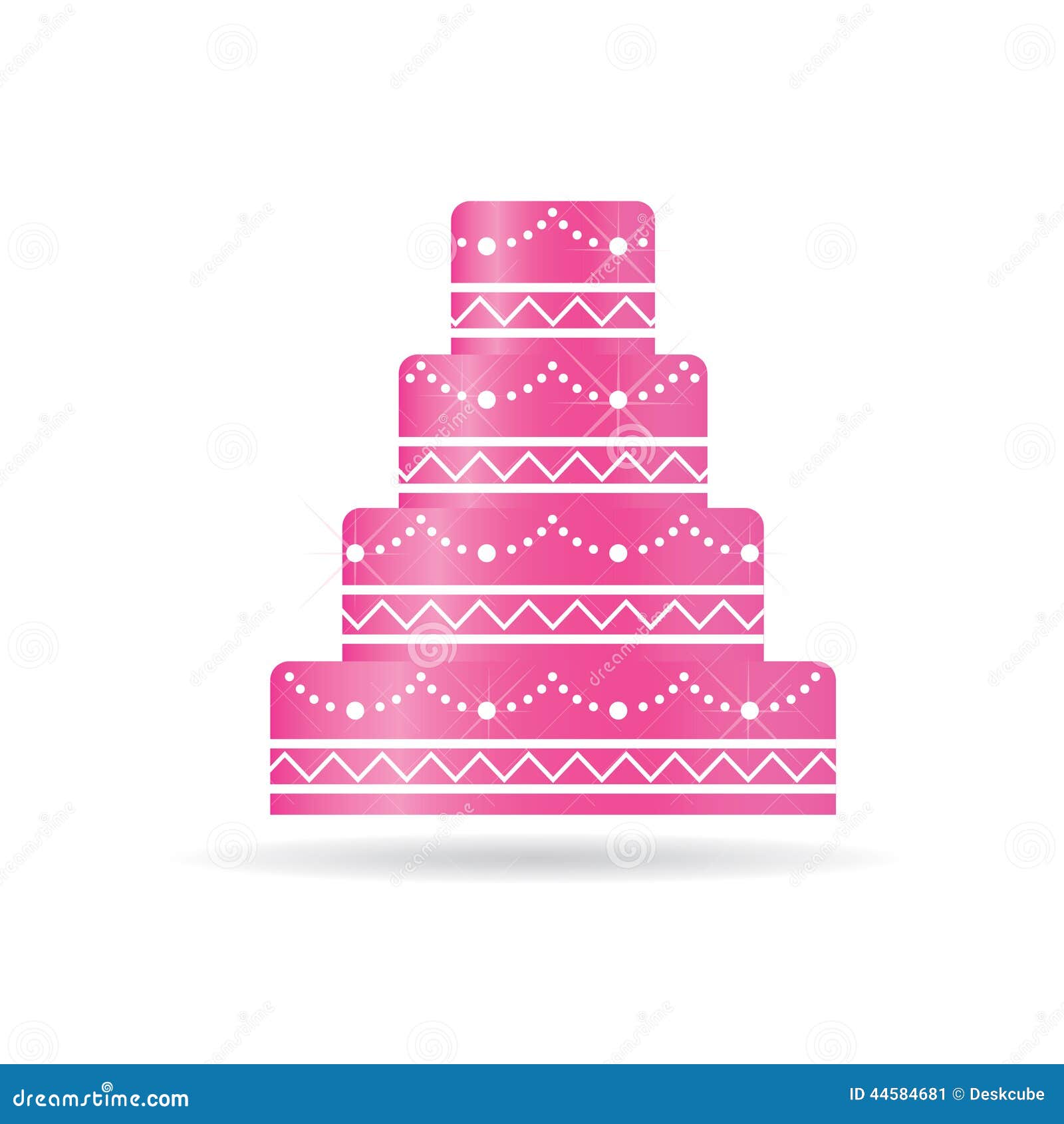 Pink Wedding Cake Logo Illustration 44584681 Megapixl