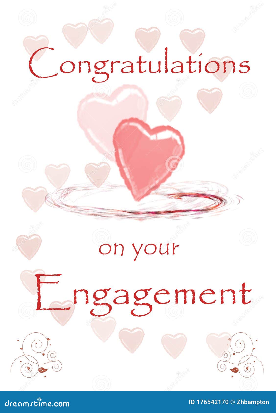 Congratulation on Your Engagement Card Stock Illustration ...