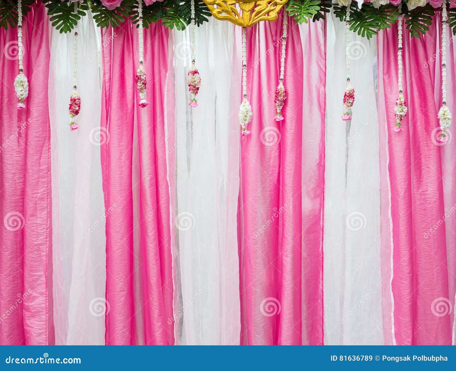 Pink and White Fabric Backdrop. Stock Image Image of drapes, fabric