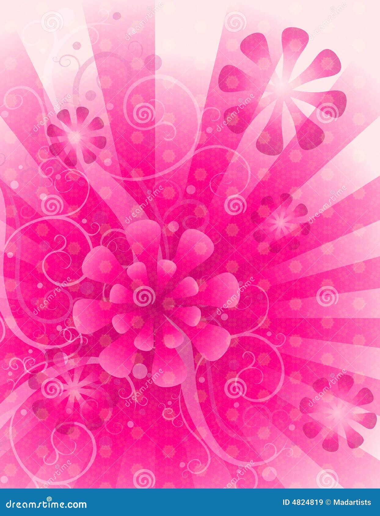 Pink White Floral Background Stock Illustration - Illustration of