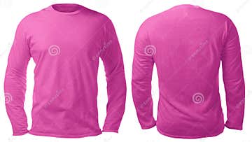 Pink White Long Sleeved Shirt Design Template Stock Image - Image of ...