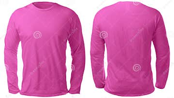 Pink White Long Sleeved Shirt Design Template Stock Photo - Image of ...