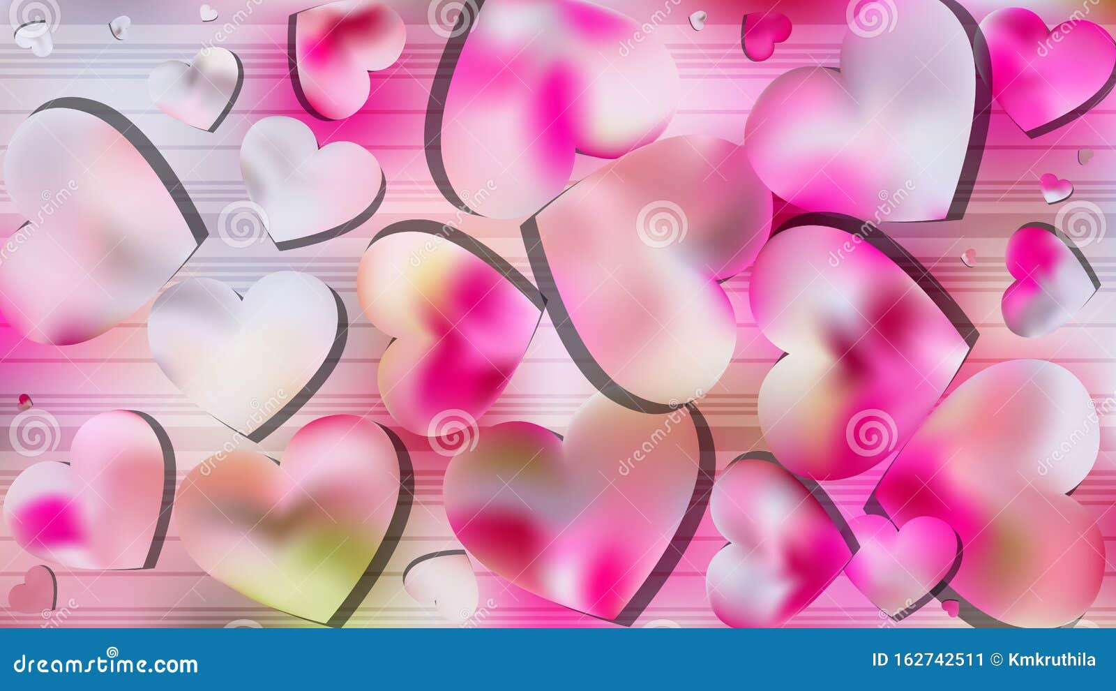 Pink and White Love Background Stock Vector Illustration of 14th