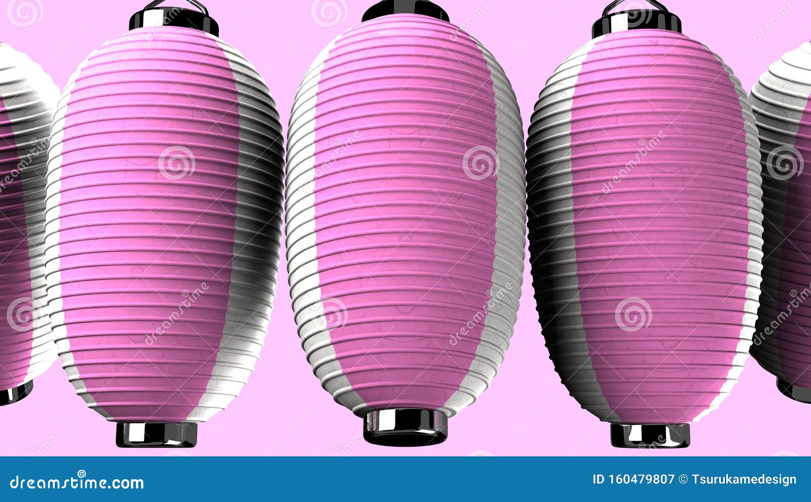 pink and white lanterns