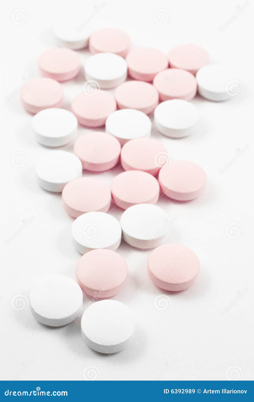 Pink and white pills stock image. Image of tocopherol 6392989