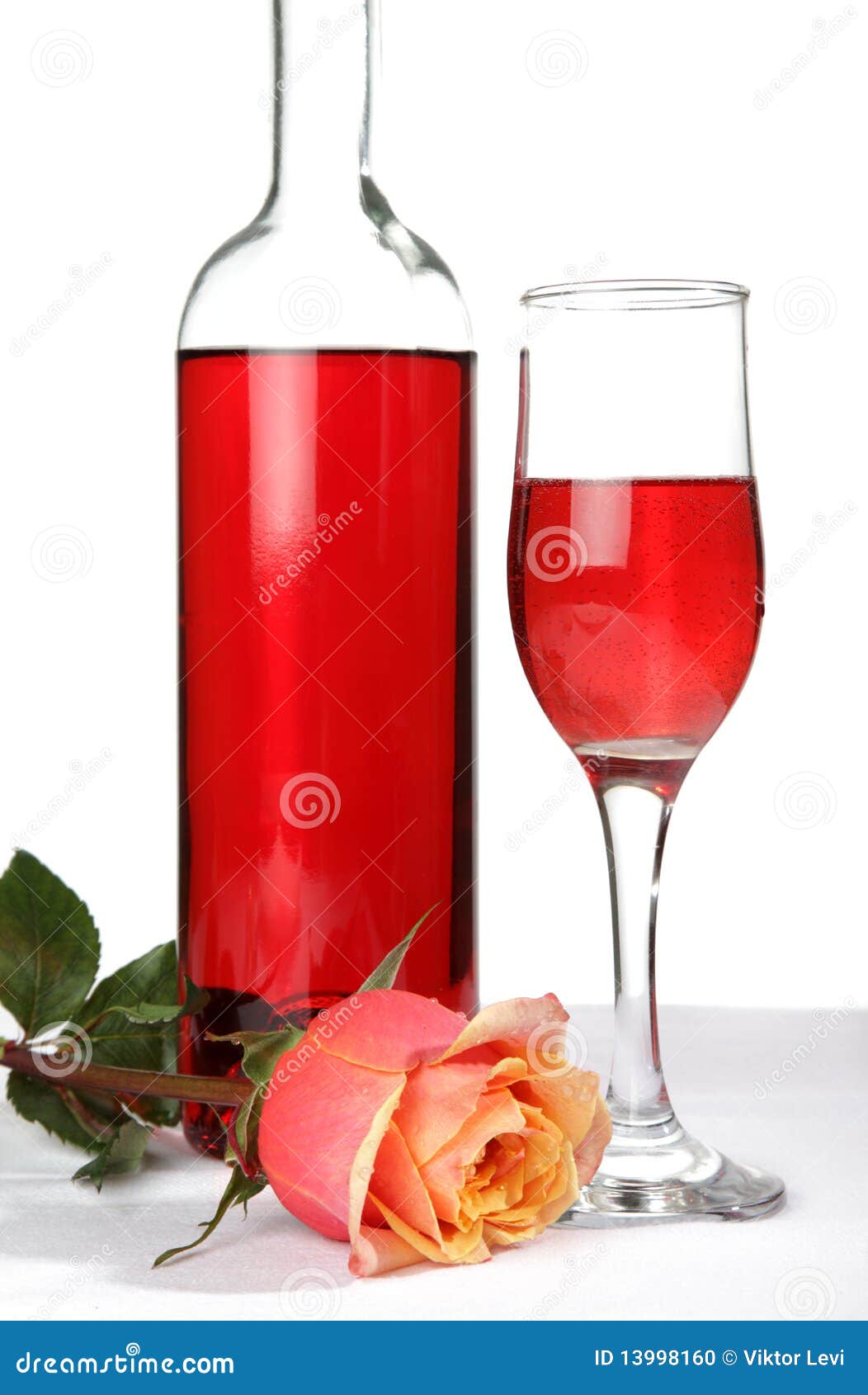 Pink wine rose stock photo. Image of rose, liquid, wineglass 13998160