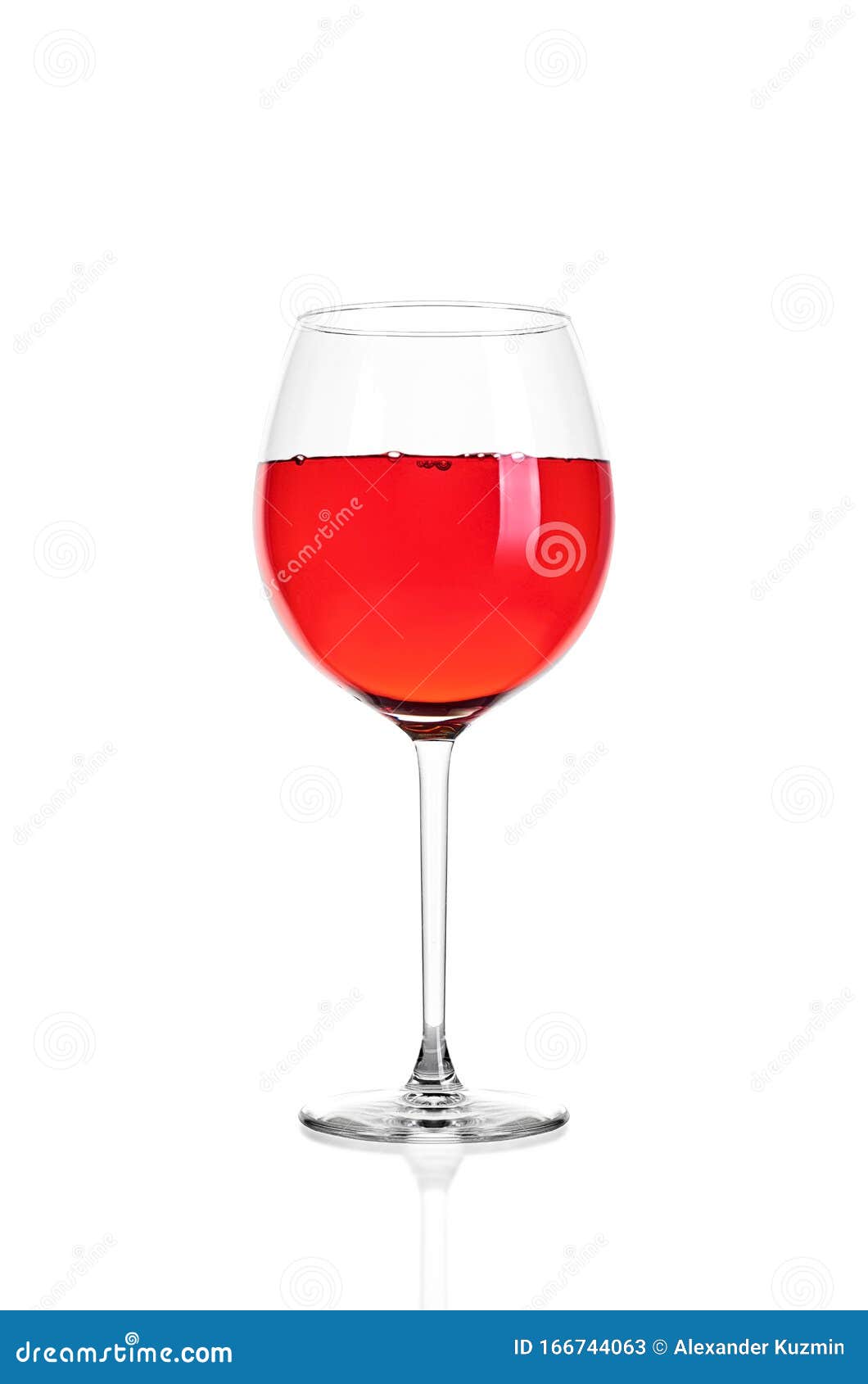 Pink Wine on White Background Stock Image Image of wine, reflection