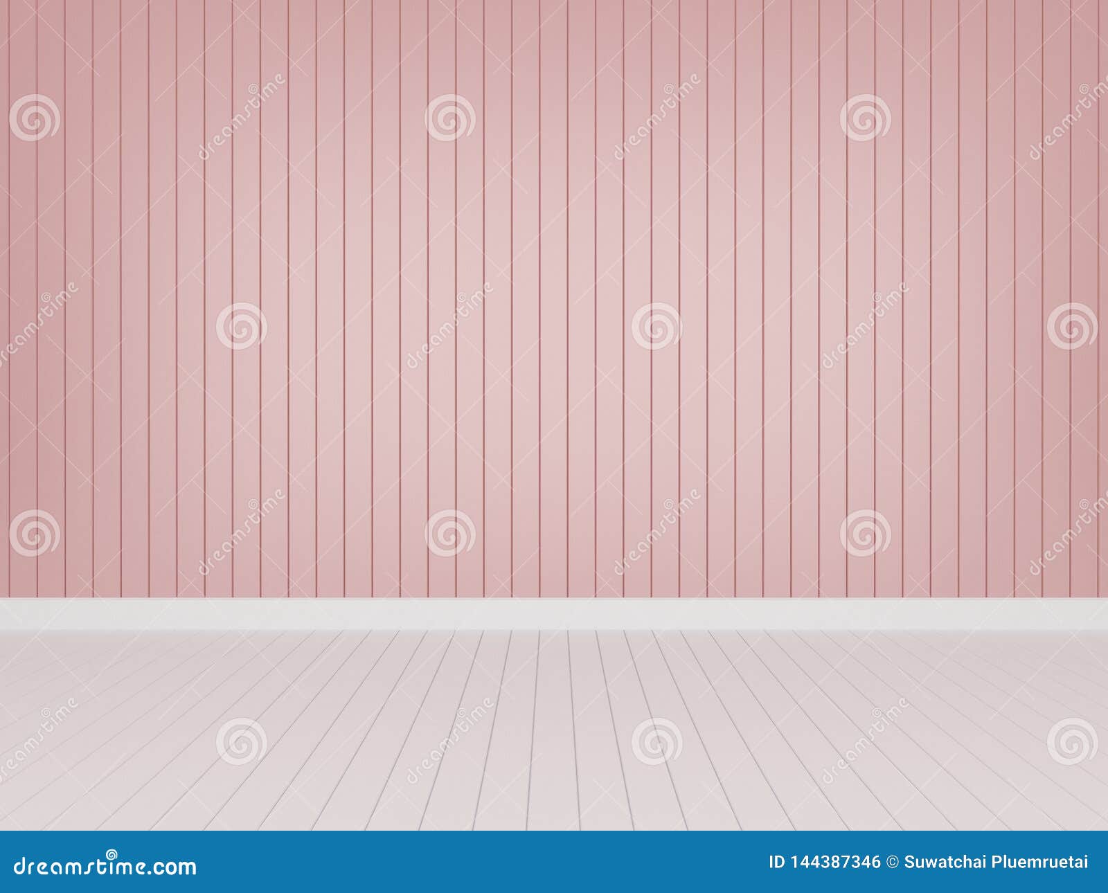 Pink Wood Wall with White Wood Floor Stock Illustration Illustration