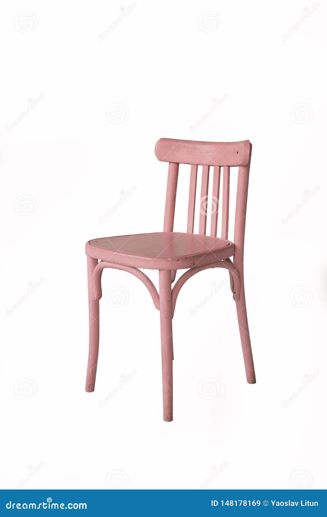 Pink wooden chair