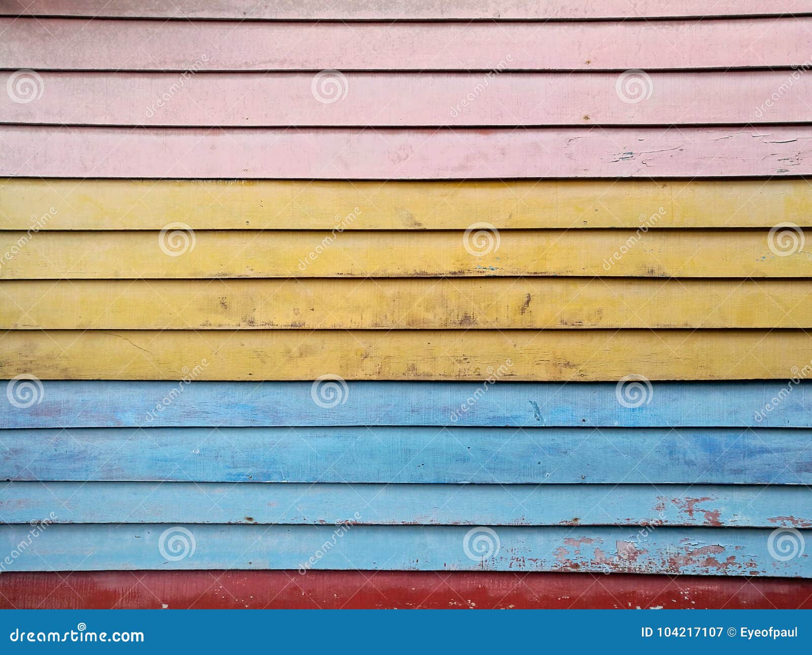 pink yellow blue red plank wooden board background wall