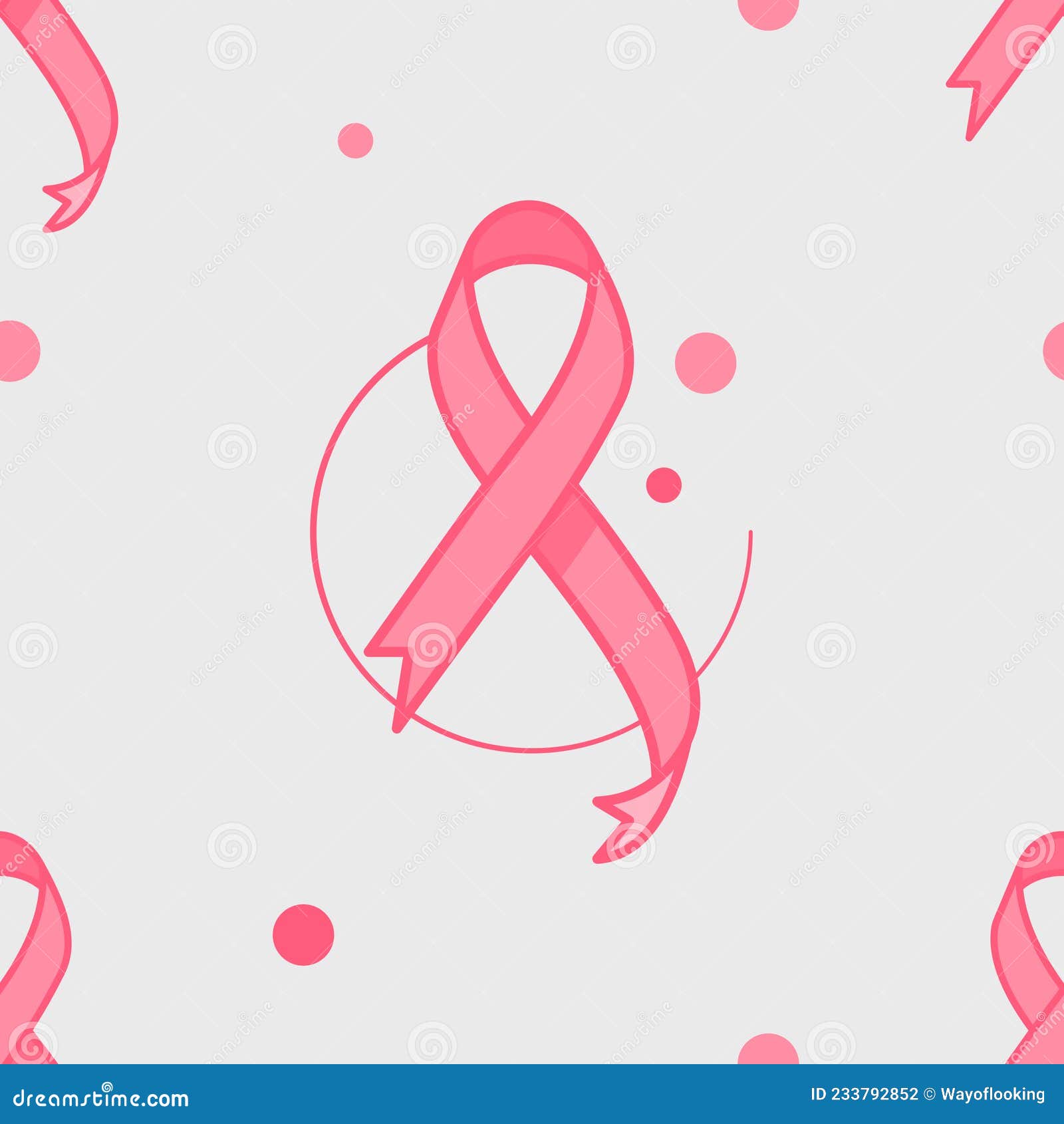 Breast cancer awareness pink ribbon pattern Stock Photo by