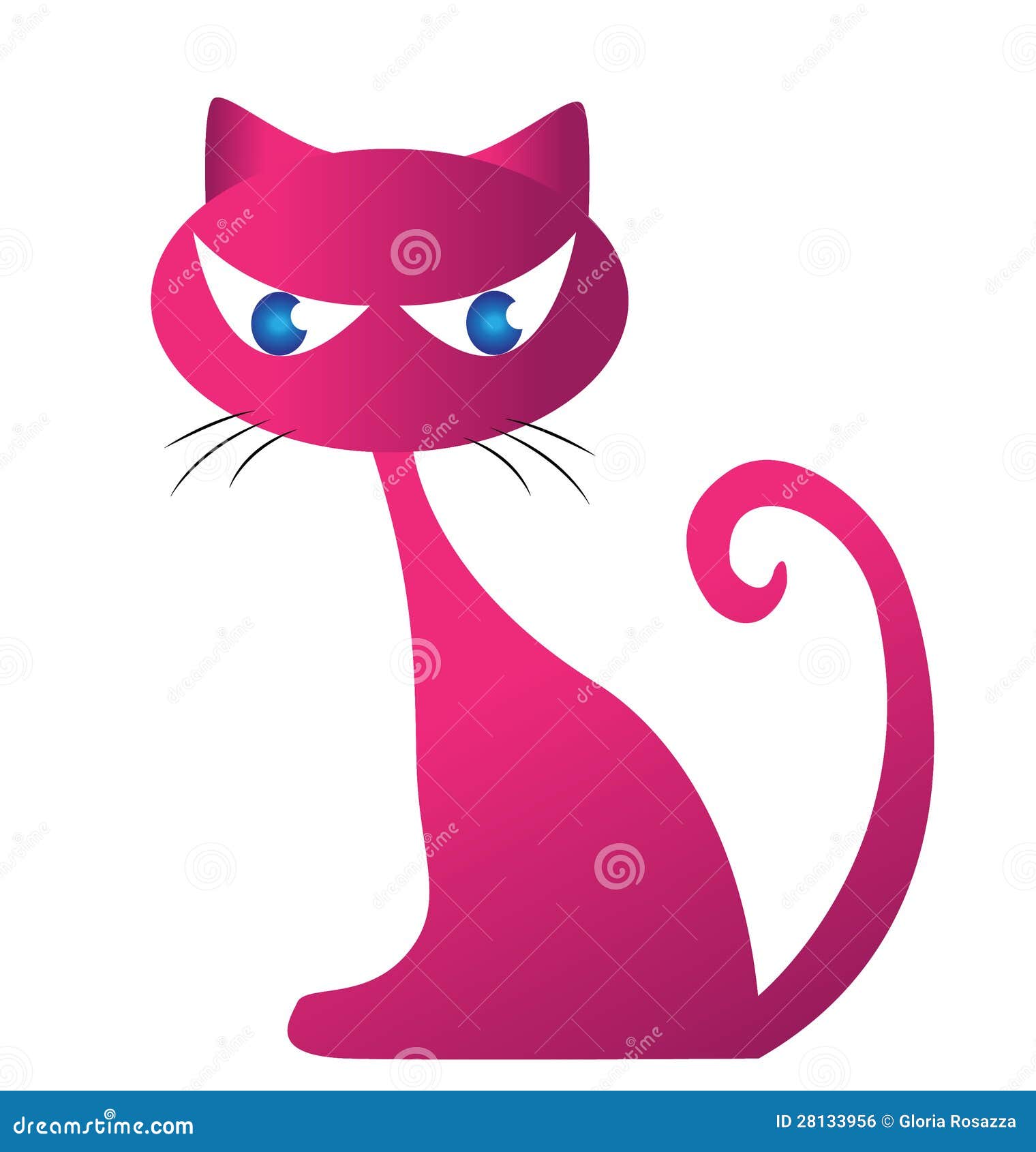 pinky cat logo silhouette