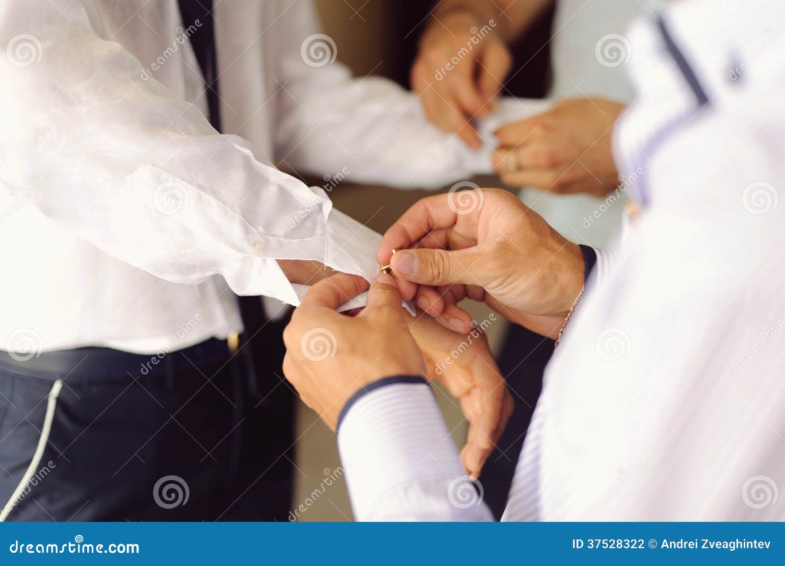 Pinning Cuff Links stock photo. Image of concepts, clothing 37528322