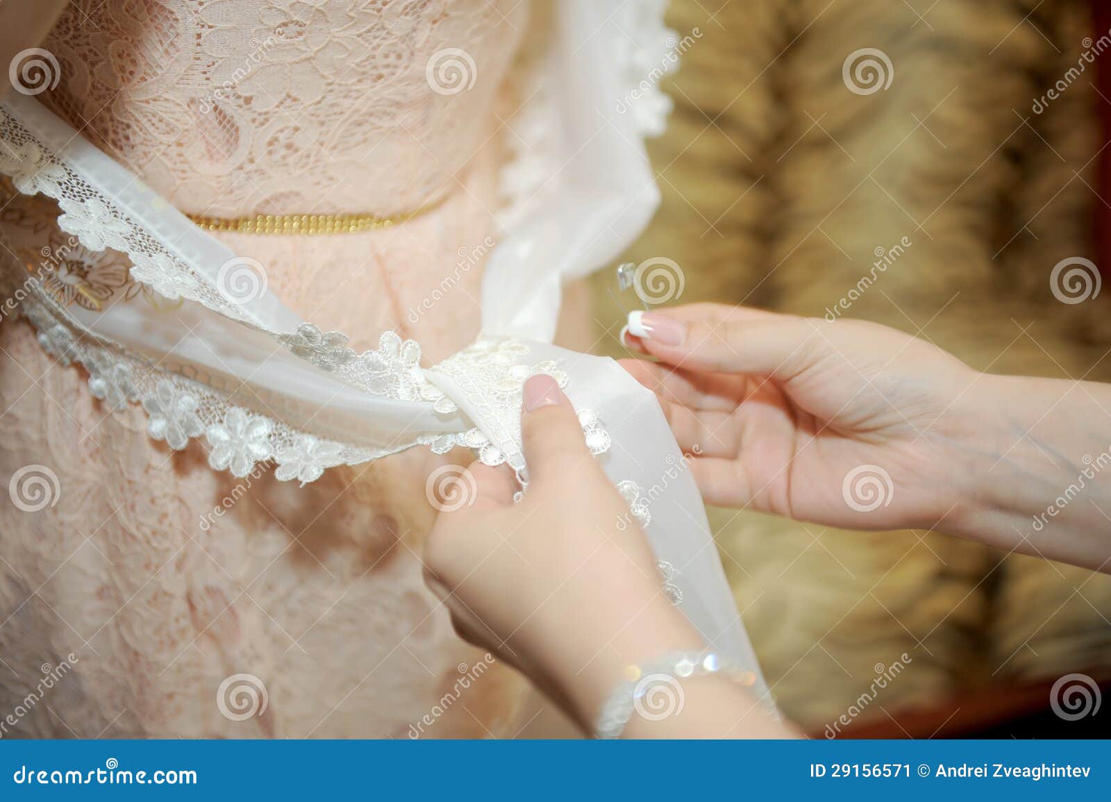 Pinning Wedding Ribbon stock image. Image of positivity 29156571