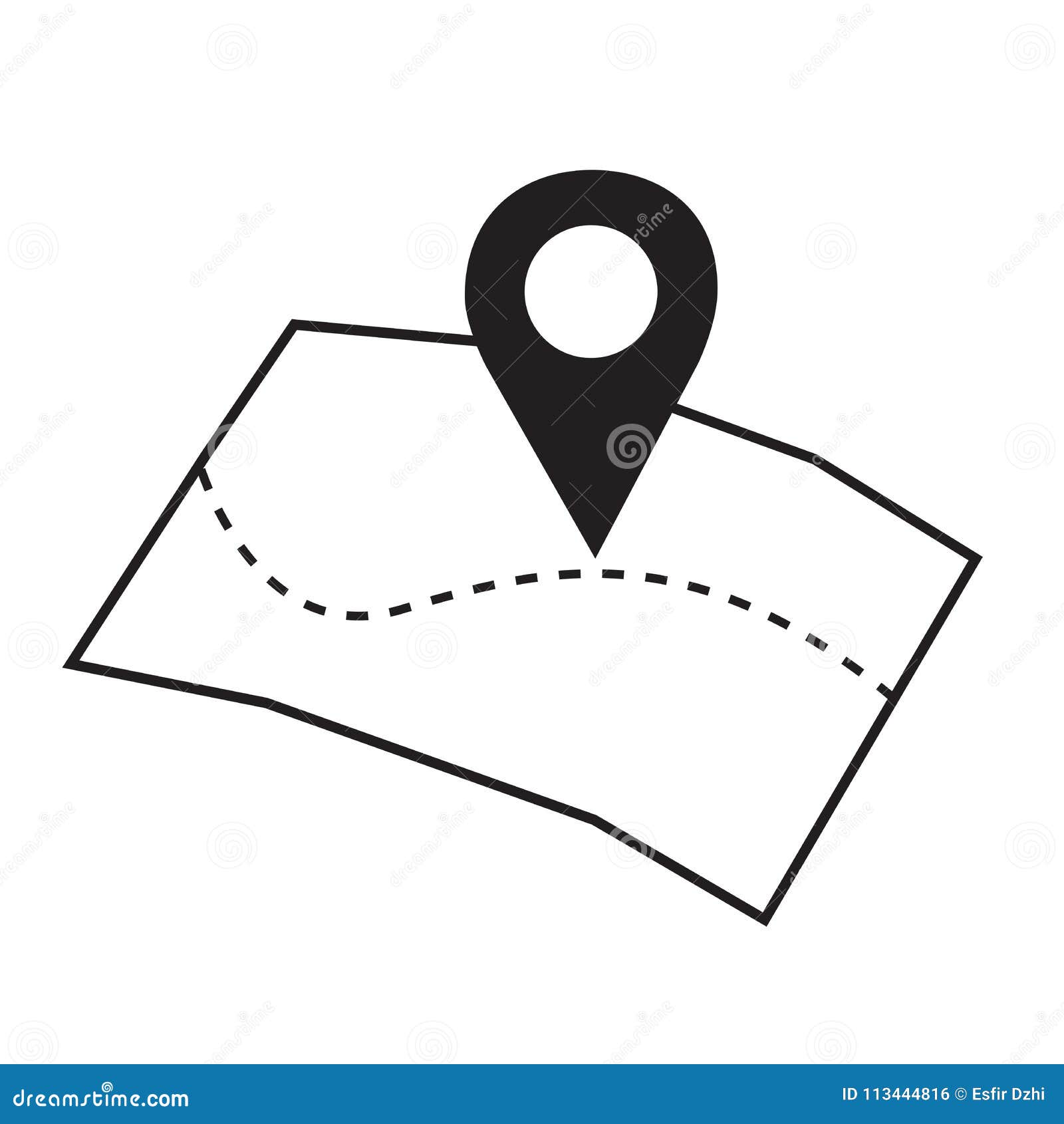 Pinpoint on Map Icon Geolocation Navigation Gps Sign Vector ...