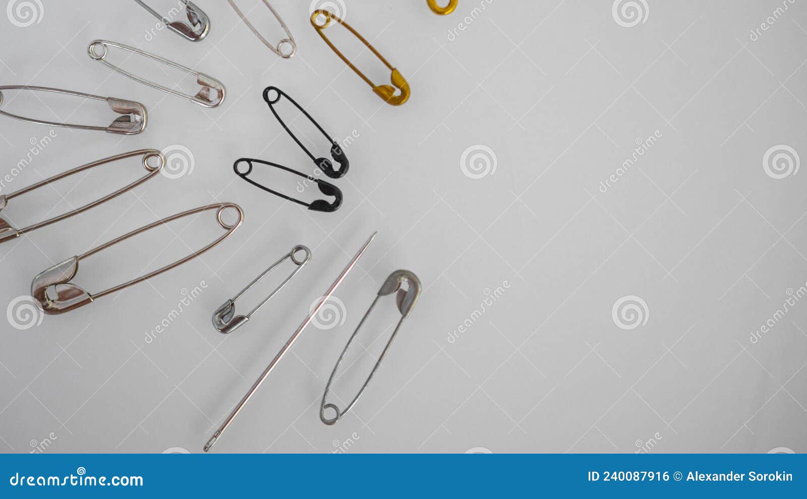 Pins and Needles of Various Types in Bulk Stock Photo Image of group
